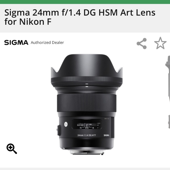 Sigma Other - Sigma 24mm f/1.4DG HSM Art Lens for Nikon